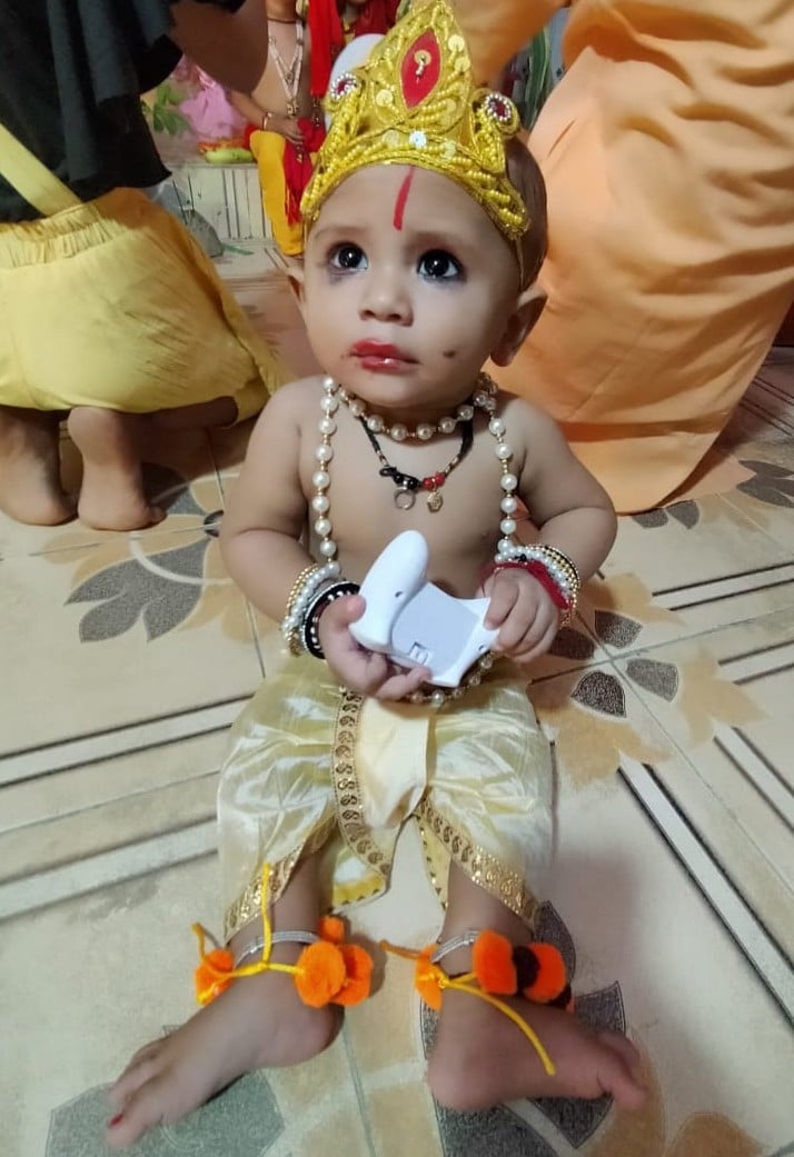 जन्माष्टमी के लिए मदलीशहर निवासी टुकटुक पटवा पुत्र शंकर पटवा। जन्माष्टमी के लिए मदलीशहर निवासी टुकटुक पटवा पुत्र शंकर पटवा।