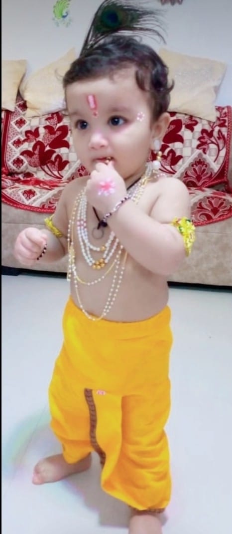 जन्माष्टमी के लिए रामाश्रम कालोनी निवासी निवांश सिंह पुत्र सुर्य विक्रम सिंह। जन्माष्टमी के लिए रामाश्रम कालोनी निवासी निवांश सिंह पुत्र सुर्य विक्रम सिंह।
