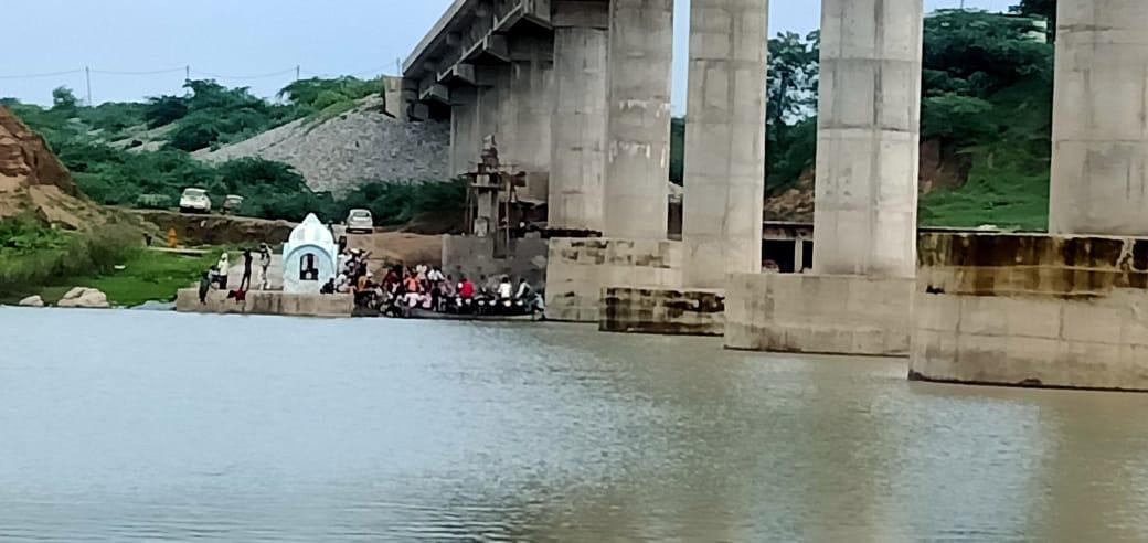कोटरा बेतवा नदी का बढ़ता जलस्तर
