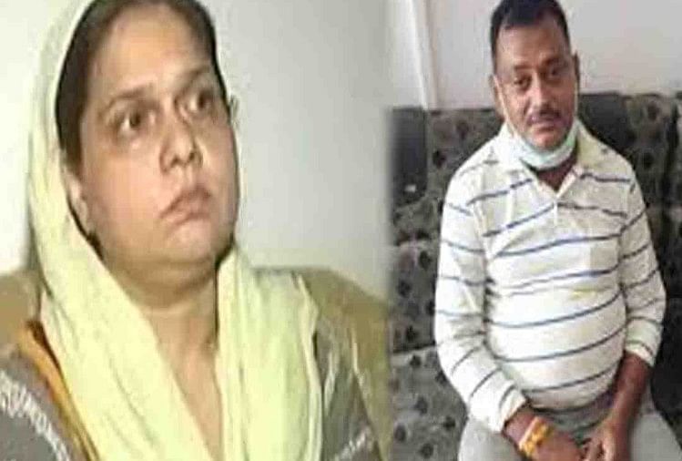 विकास दुबे की अस्थियां लेने कानपुर आए पत्नी-बेटा