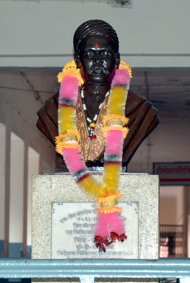 जिला अस्पताल में लगी सेठ बलदेव दास बाजोरिया की प्रतिमा जिला अस्पताल में लगी सेठ बलदेव दास बाजोरिया की प्रतिमा