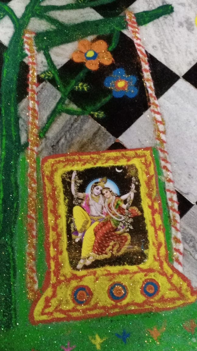 अमवा की पर झूला झूलते ठाकुर जी और राधे रानी अमवा की पर झूला झूलते ठाकुर जी और राधे रानी