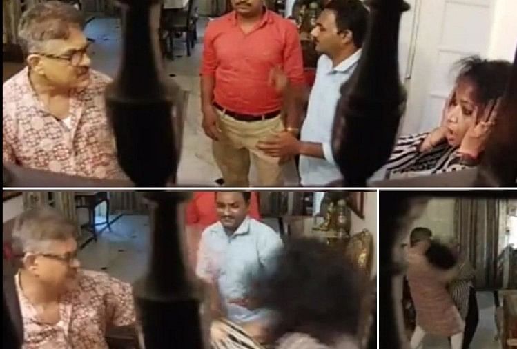 Video Of Dg Level Police Officer Brutally Beating His Wife Goes Viral In  Bhopal - भोपाल: डीजी स्तर के पुलिस अफसर ने पत्नी को बेरहमी से पीटा, वीडियो  हुआ वायरल - Amar