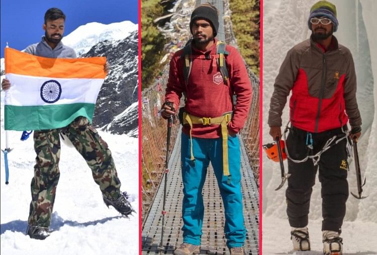 Mountaineer Nitish Of Gorakhpur Hoisted Tiranga After Climb 19086 Feet High  Mount Rudragaira - गोरखपुर के लाल ने 19 हजार फीट की ऊंचाई पर लहराया तिरंगा,  जानिए कैसे पूरा हुआ संघर्ष का