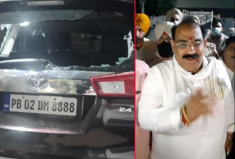 भाजपा प्रदेश अध्यक्ष अश्वनी शर्मा पर हमला, लाठी-डंडों से हमलावरों ने गाड़ी तोड़ी
