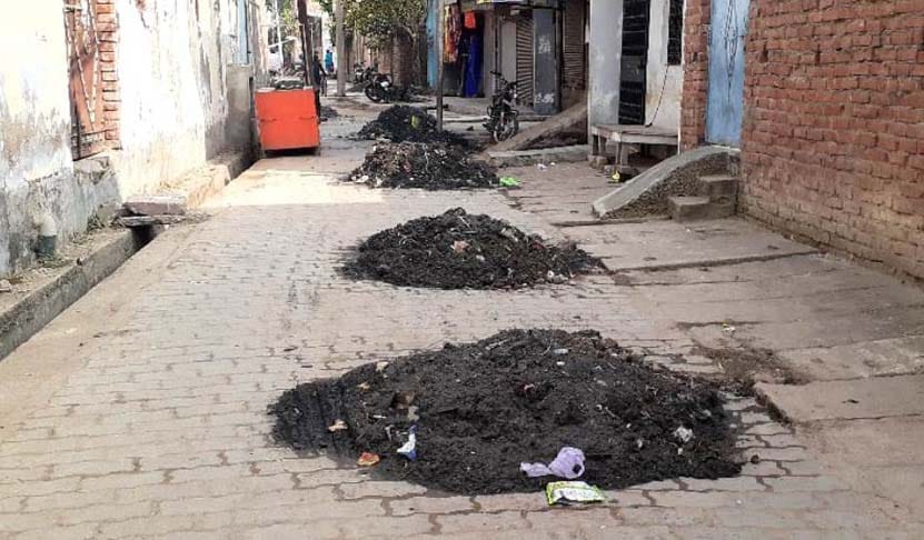 प्रेमनगर में फैली गंदगी। प्रेमनगर में फैली गंदगी।