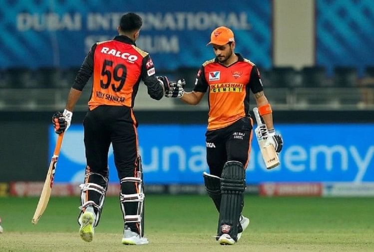 Manish Pandey And Vijay Shankar Creates History, 24th 100 Plus Partnership For Srh In All Ipl Since Their Entry In 2013 - Ipl 2020: मनीष पांडेय-विजय शंकर की जोड़ी ने रचा इतिहास,