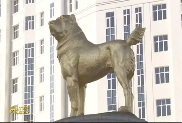 Turkmenistan President Made A Giant Gold Statue Of Dog, The Reason Is