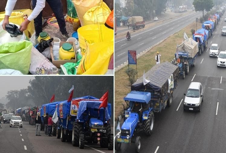 Kisan Andolan Haryana News: Farmers Also Arranged Ration For Delhi Chalo March - लंबे संघर्ष के मूड में किसान, छह माह का राशन, दवाएं, टेंट और लंगर का भी इंतजाम - Amar