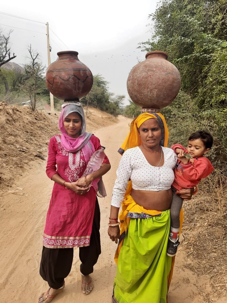 Villagers of Kharkada, who have been craving water for two months, raised slogans and protested