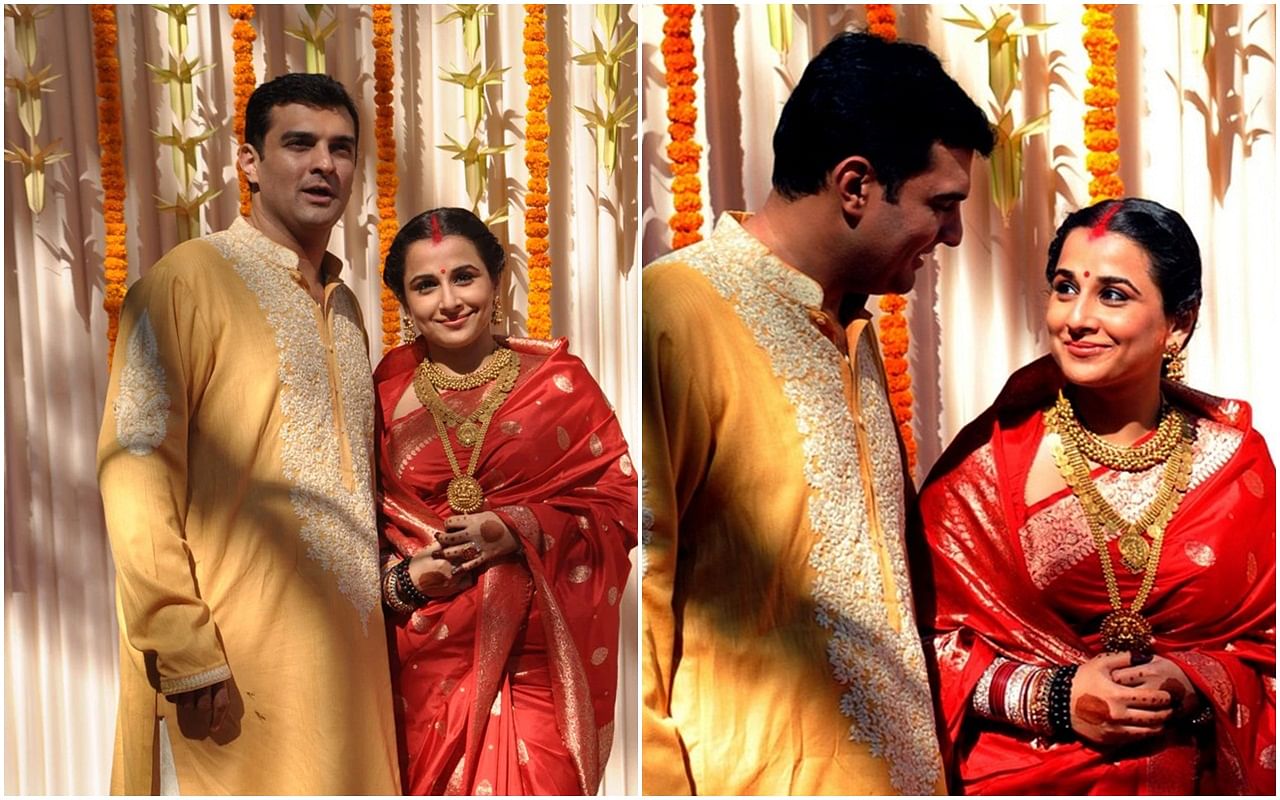 आठ साल पहले विद्या बालन ने की थी तलाकशुदा सिद्धार्थ रॉय कपूर से शादी, यहां  देखें दोनों का Wedding Album - Entertainment News: Amar Ujala
