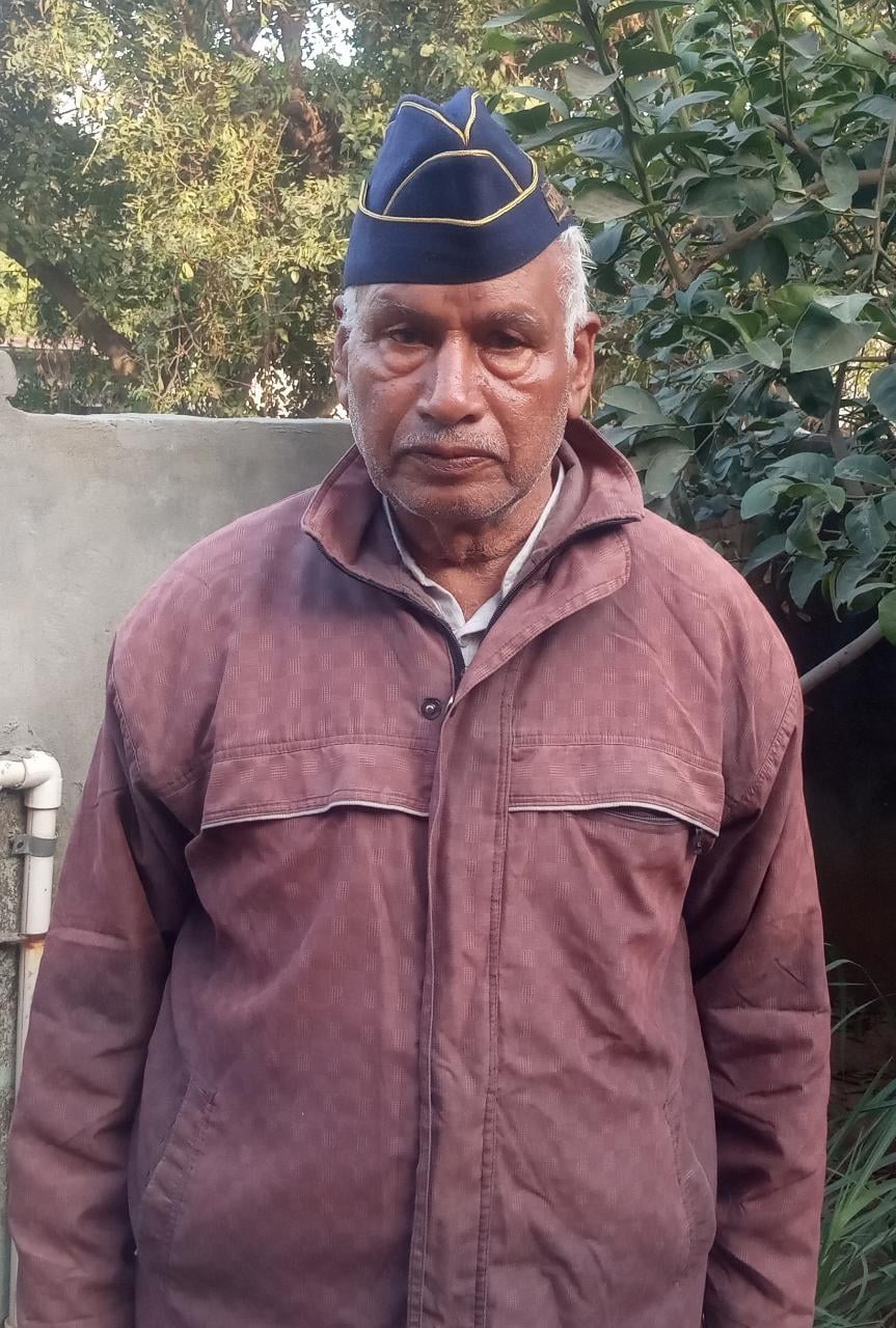 छछरौली निवासी पूर्व सैनिक हरिप्रकाश चौहान। छछरौली निवासी पूर्व सैनिक हरिप्रकाश चौहान।