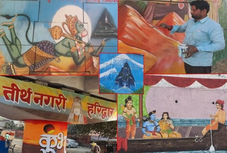 Haridwar Kumbh Mela 2021 Muslim Painter Akhlaq Painted Hindu Gods