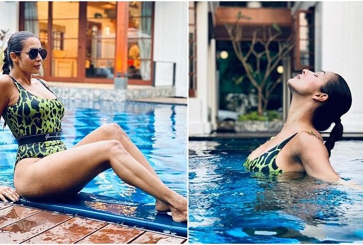 Malaika Arora Bikini Pictures Viral With Arjun Kapoor Goa New Year Vacation  - जब बिकिनी पहन पूल में उतरीं 47 साल की मलाइका अरोड़ा, देखते रह गए अर्जुन  कपूर, आलीशान विला में