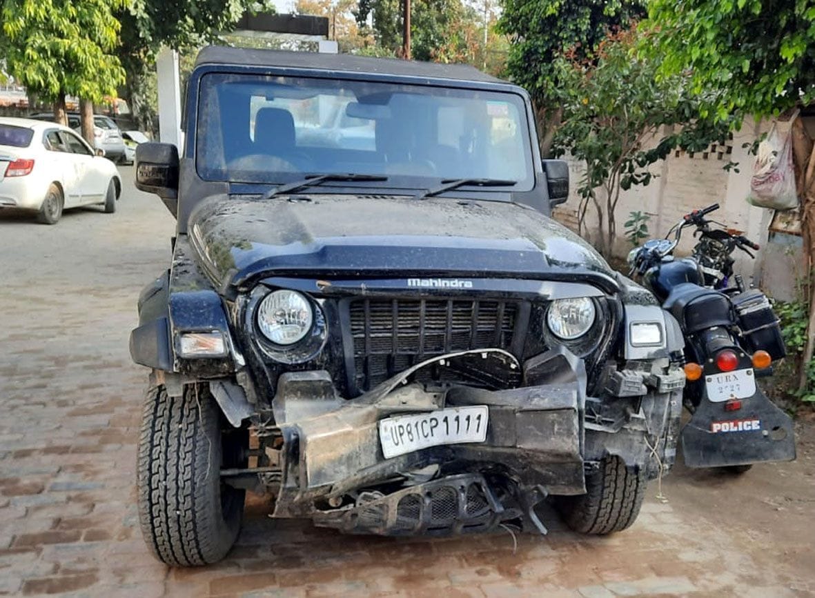 इसी गाड़ी से किया गया था उद्योग पति की गाड़ी पर हमला। इसी गाड़ी से किया गया था उद्योग पति की गाड़ी पर हमला।