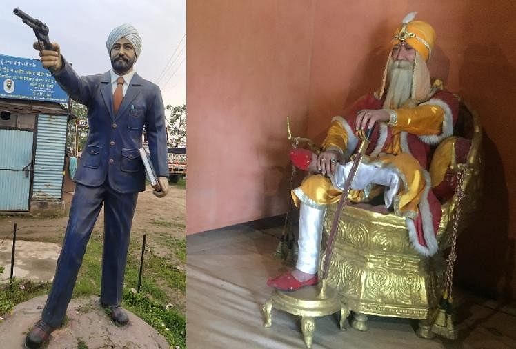 मोहाली में बने सिख संग्रहालय में लगी प्रतिमाएं।