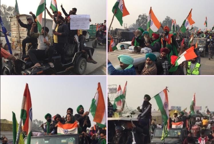 Kisan Andolan: Farmers Held Sadbhavana Tiranga Yatra In Sonipat - डैमेज  कंट्रोल में जुटे किसान नेता, 1000 ट्रैक्टरों संग निकाली तिरंगा यात्रा, कुछ  यूं दिया देशभक्ति का ...