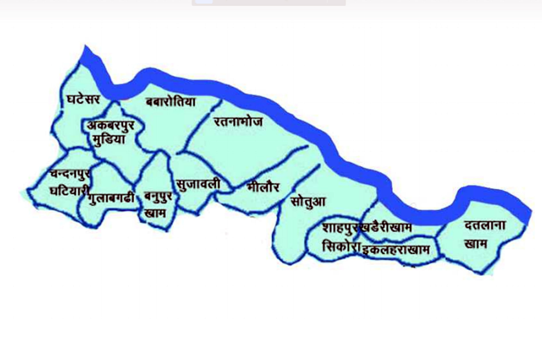 कासगंज में प्रस्तावित ग्रीन कॉरिडोर का नक्शा