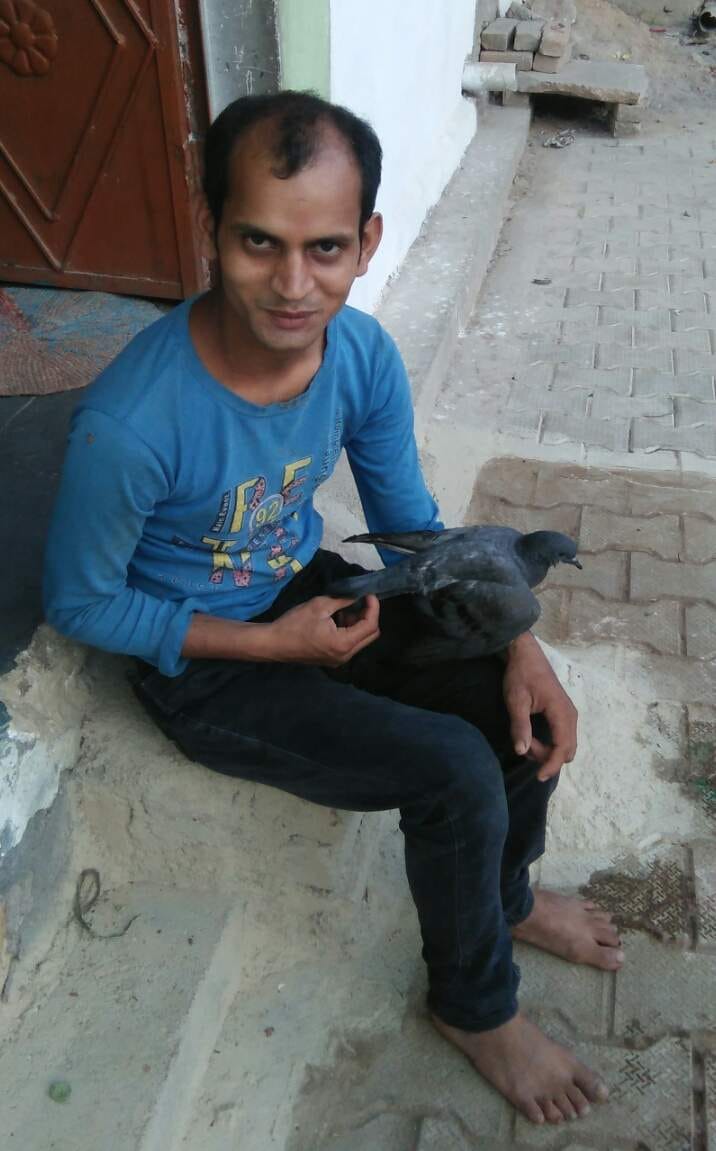 जीव दया का कार्य करता युवा।