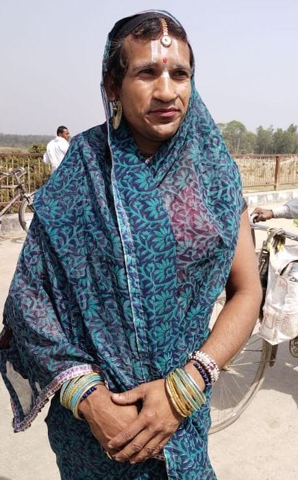 फोटो-28- यात्रा में शामिल किन्नर संत। संवाद फोटो-28- यात्रा में शामिल किन्नर संत। संवाद