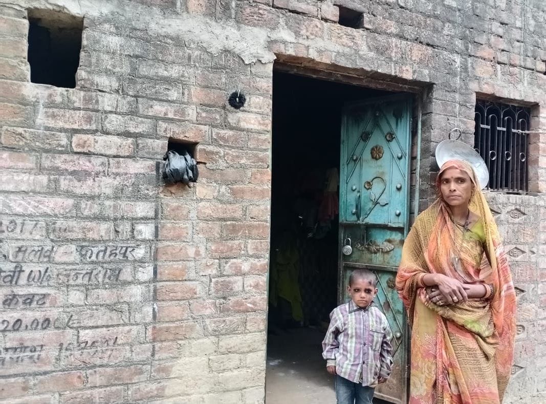 लाभार्थी प्रेमा देवी का पीएम आवास। संवाद लाभार्थी प्रेमा देवी का पीएम आवास। संवाद