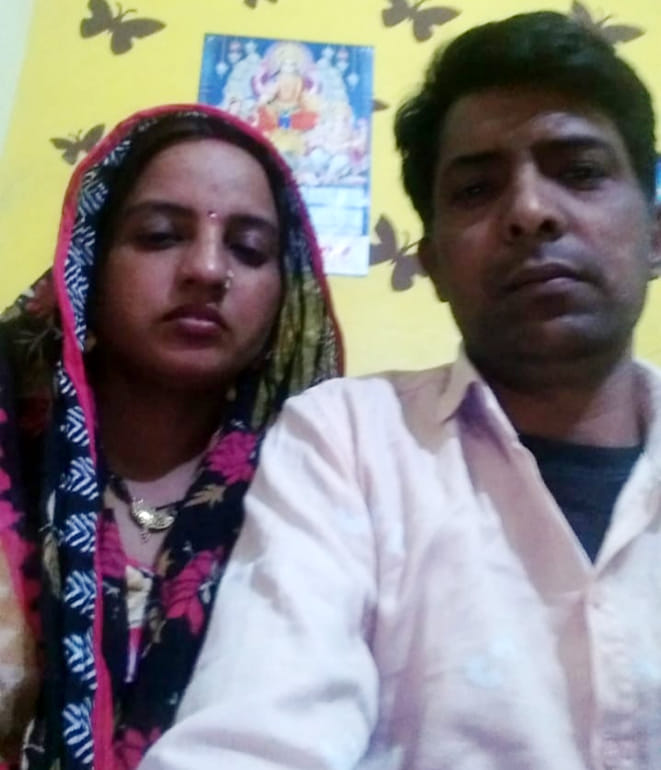 किडनी की बीमारी से ग्रसित सोनू और पत्नी मीनाक्षी। किडनी की बीमारी से ग्रसित सोनू और पत्नी मीनाक्षी।