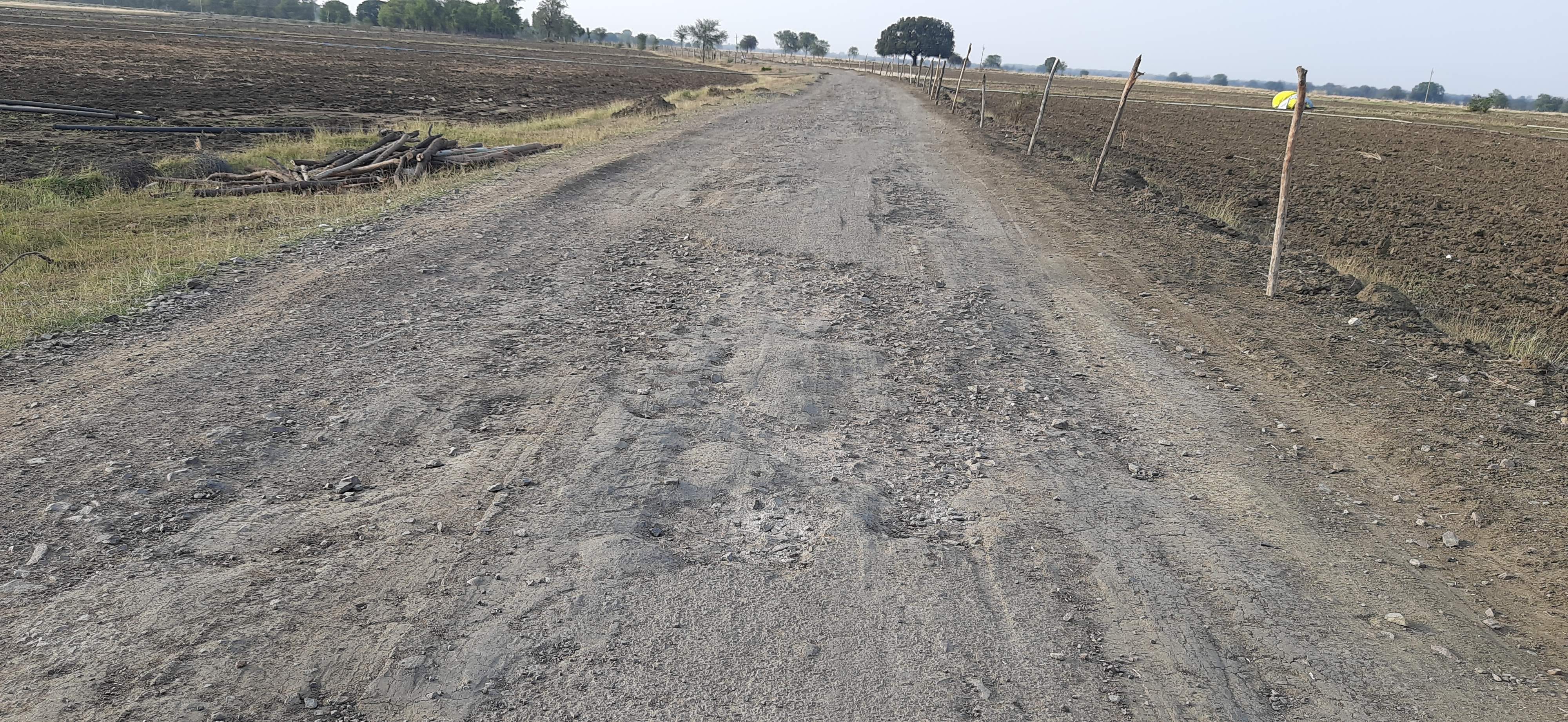 गौना- पिपरट सड़क पर बड़े-बड़े गड्ढे। गौना- पिपरट सड़क पर बड़े-बड़े गड्ढे।