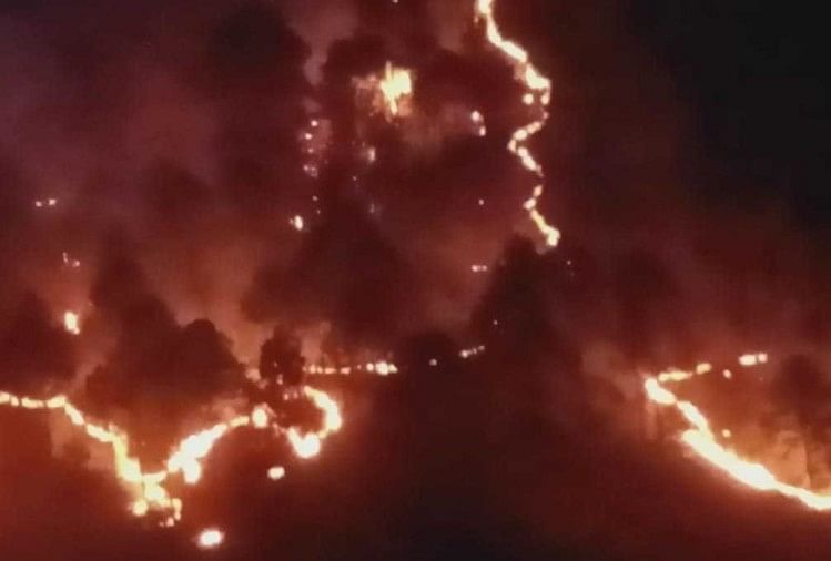 Wildfire In Uttarakhand Horrific Wildfire In Uttarakhand Forest Watch Photos उत तर ख ड एक ज गल ब झ रह त द सर म लग रह आग अब व कर ल ह गई वन ग न तस व र Amar