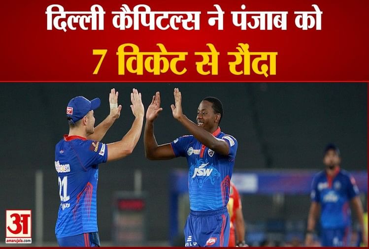 दिल्ली ने पंजाब किंग्स को 7 विकेट से रौंदा