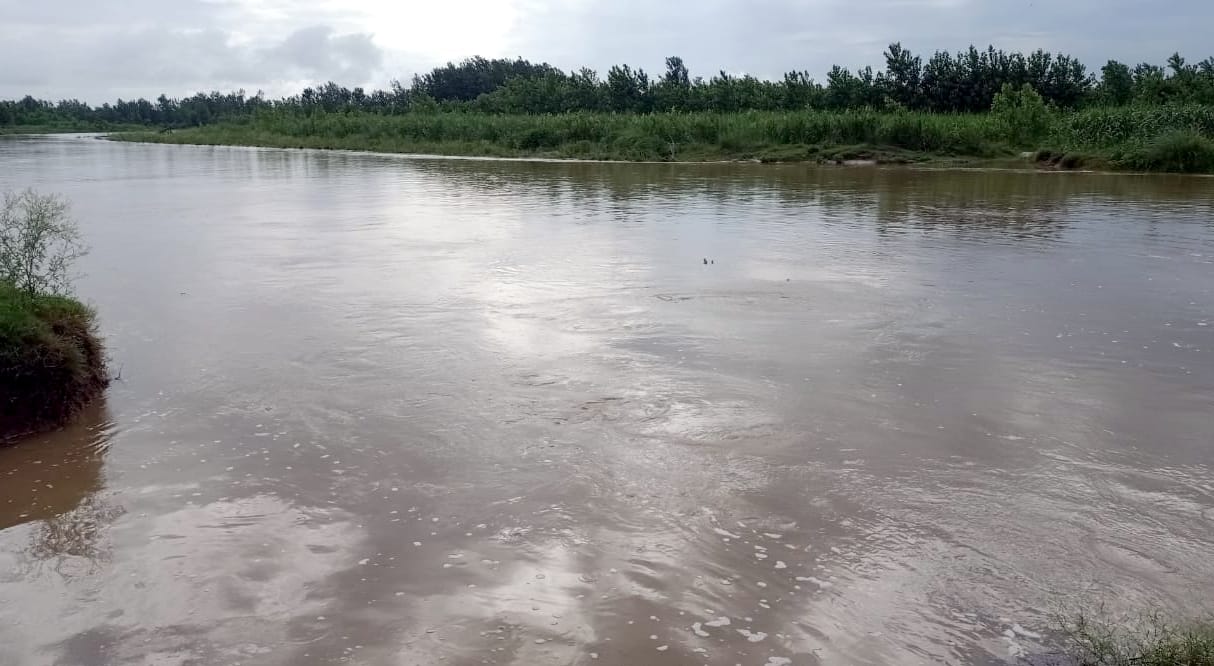 बिजनौर के अफजलगढ़ क्षेत्र में रामगंगा नदी का बढ़ा जलस्तर। बिजनौर के अफजलगढ़ क्षेत्र में रामगंगा नदी का बढ़ा जलस्तर।
