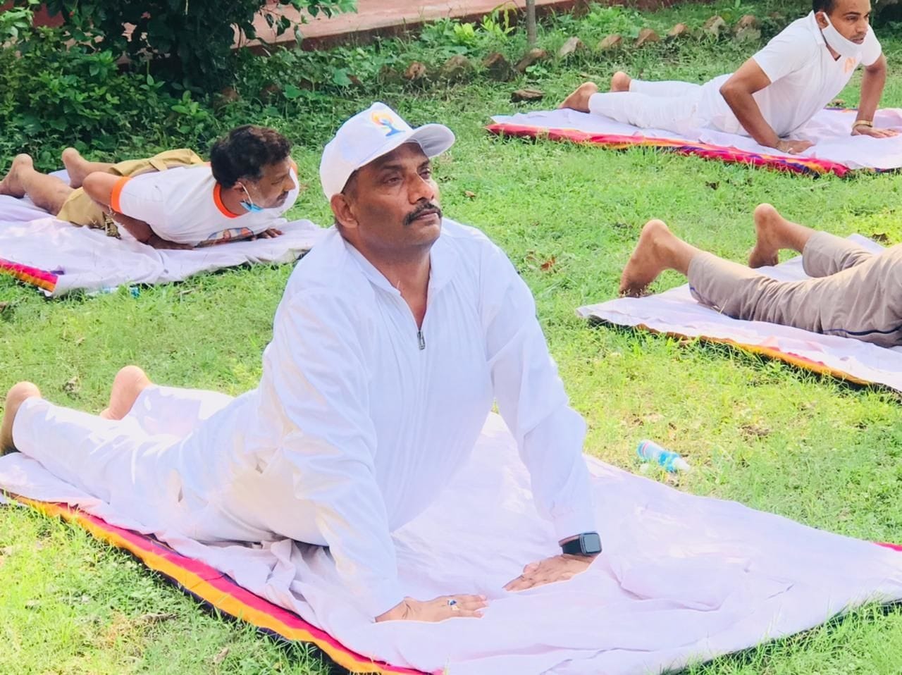 Thousands of people did yoga for a healthy body