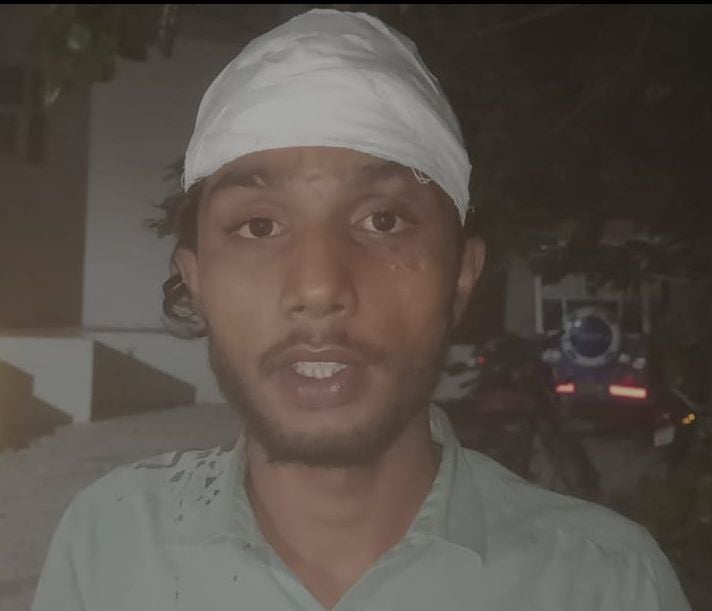 पानीपत। घायल संदीप। पानीपत। घायल संदीप।