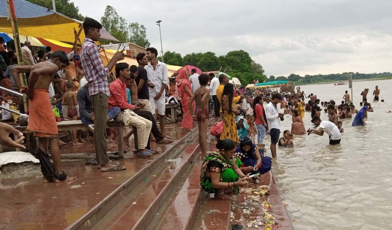 thousands of devotees take a dip in the ganges on guru purnima thousands of devotees take a dip in the ganges on guru purnima