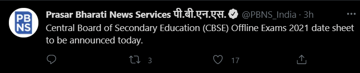 Prasar Bharti Tweet