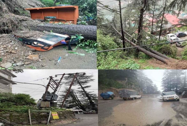 व्यापक नुकसान : बारिश से कई जगह पेड़ गिरे, गाड़ियों को नुकसान, बिजली आपूर्ति ठप