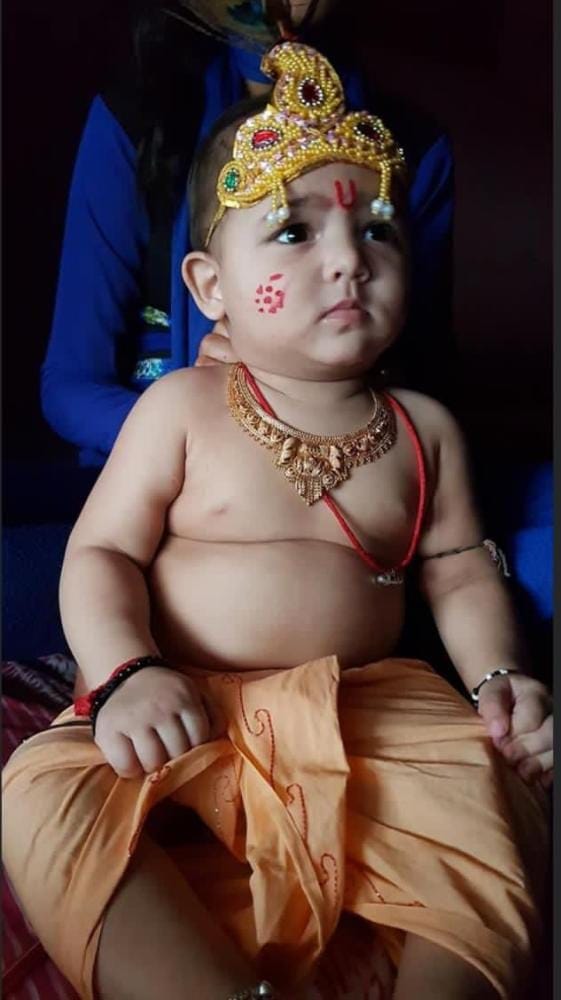 Born Kanha, tableaux adorned in homes and temples, resonated with Mangal songs