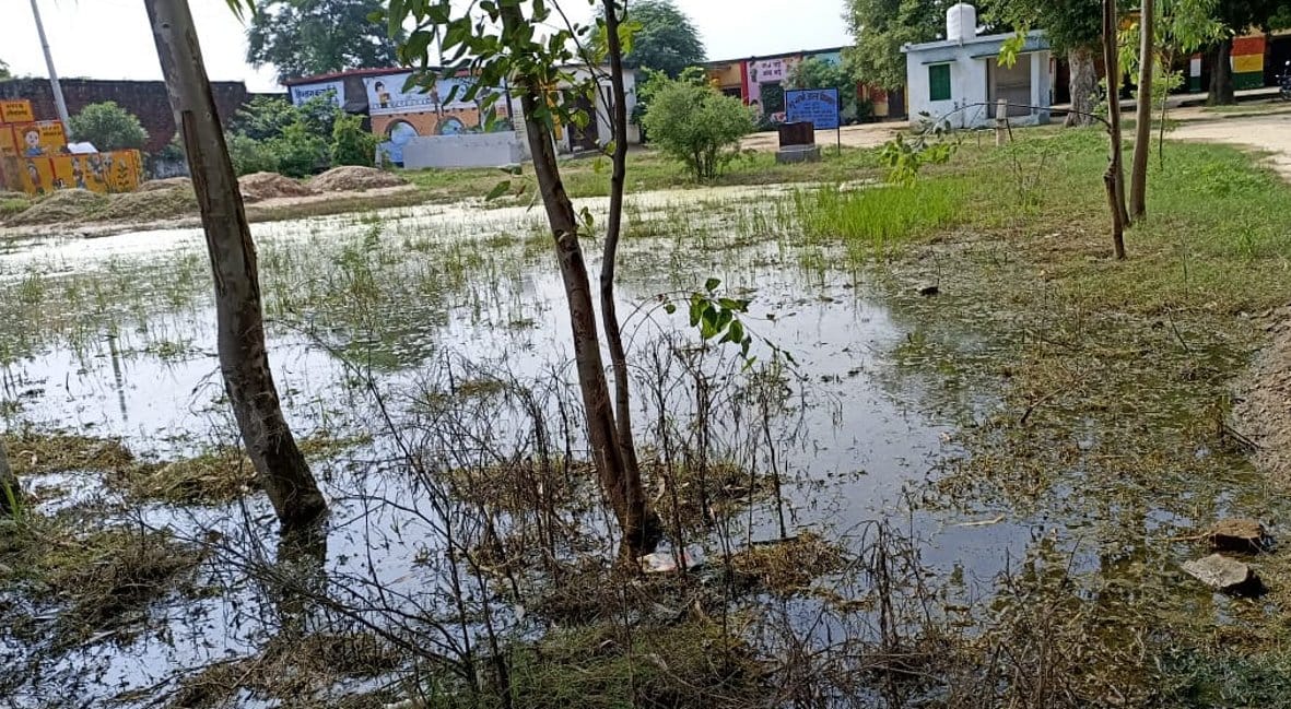 सिंगोली तगा गांव में भरा दूषित पानी सिंगोली तगा गांव में भरा दूषित पानी