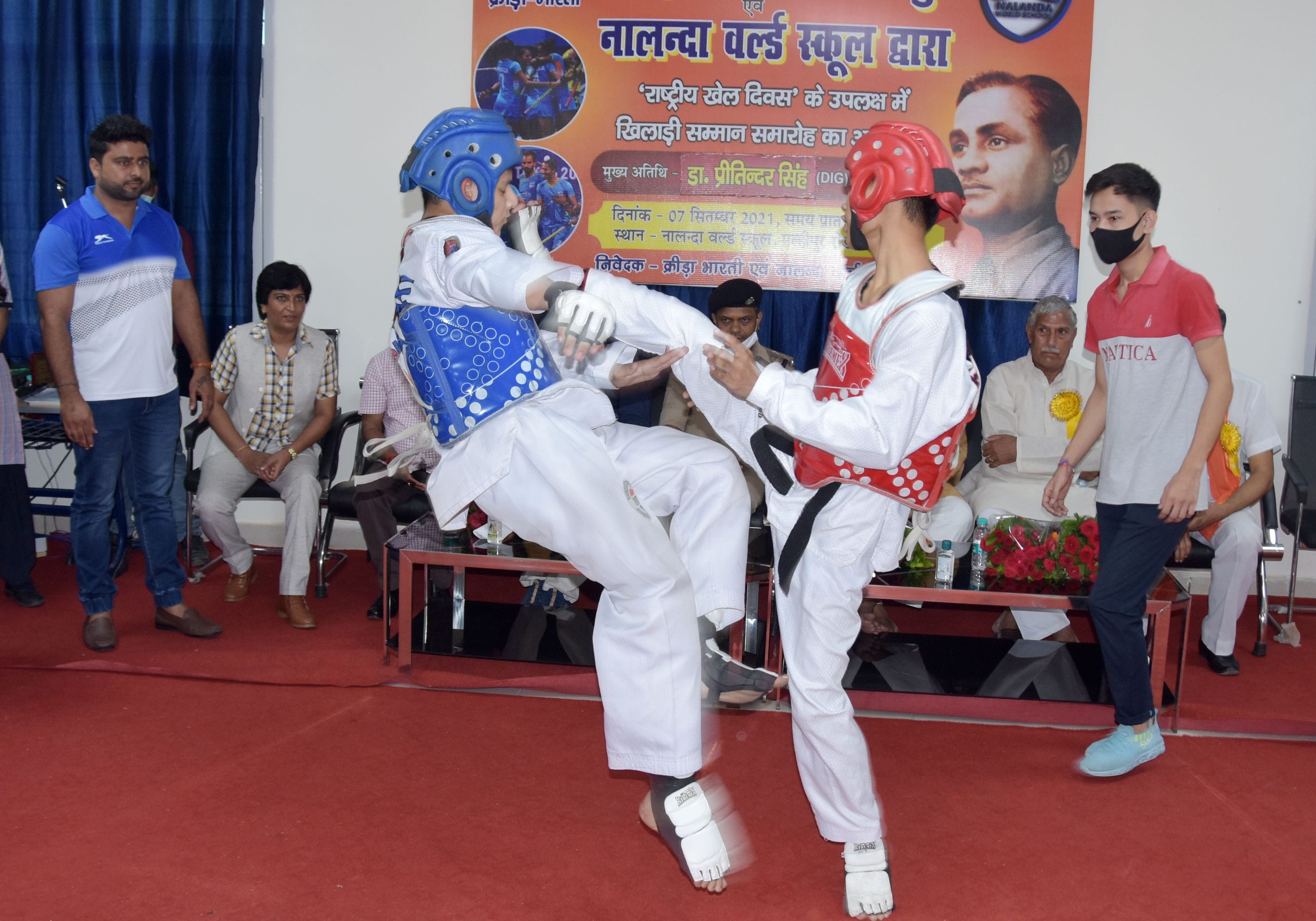 क्रीड़ा भारती द्वारा नालन्दा वर्ल्ड स्कूल में खेल दिवस के उपलक्ष में आयोजित कार्यक्रम में प्रदर क्रीड़ा भारती द्वारा नालन्दा वर्ल्ड स्कूल में खेल दिवस के उपलक्ष में आयोजित कार्यक्रम में प्रदर