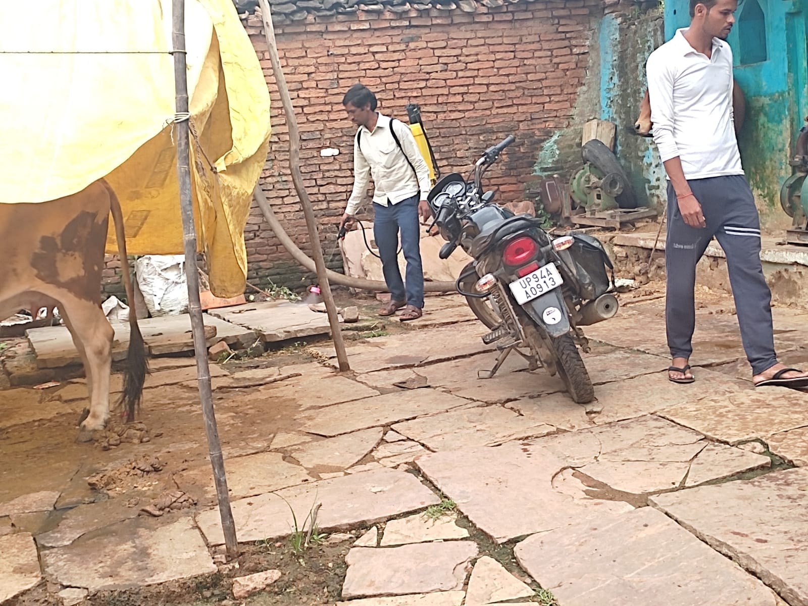 खिरिया छतारा में छिड़काव करती मलेरिया टीम खिरिया छतारा में छिड़काव करती मलेरिया टीम