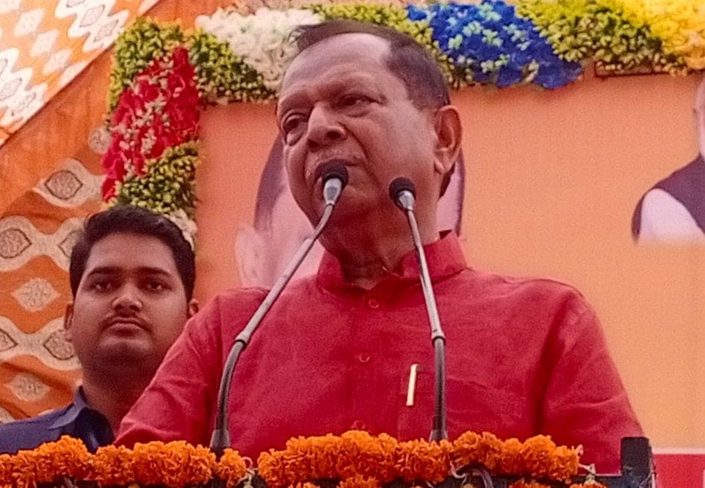 पट्टी में भाजपा के प्रबुद्ध सम्मेलन में बोलते कैबिनेट मंत्री मोती सिंह। संवाद पट्टी में भाजपा के प्रबुद्ध सम्मेलन में बोलते कैबिनेट मंत्री मोती सिंह। संवाद