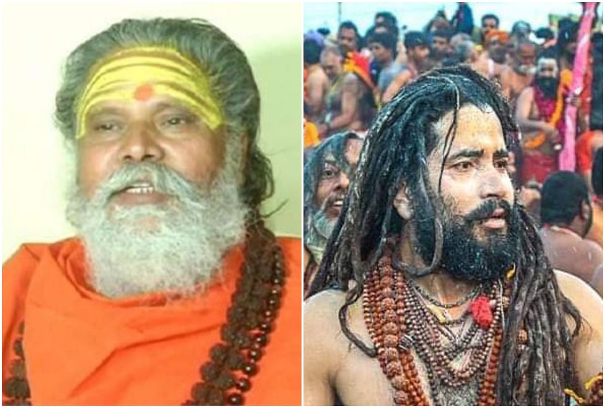 prayagraj : महंत नरेंद्र गिरि और महंत बलवीर गिरि। फाइल फोटो।