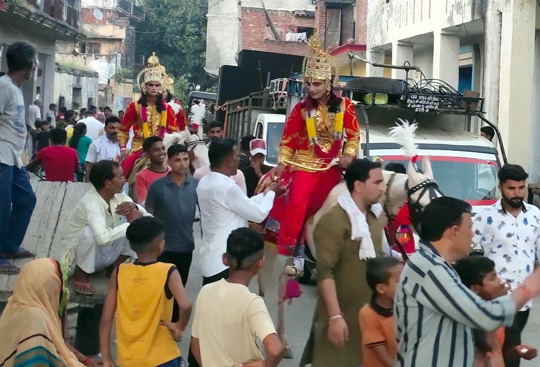 बाबरी क्षेत्र के गांव कैडी में निकली राम बरात