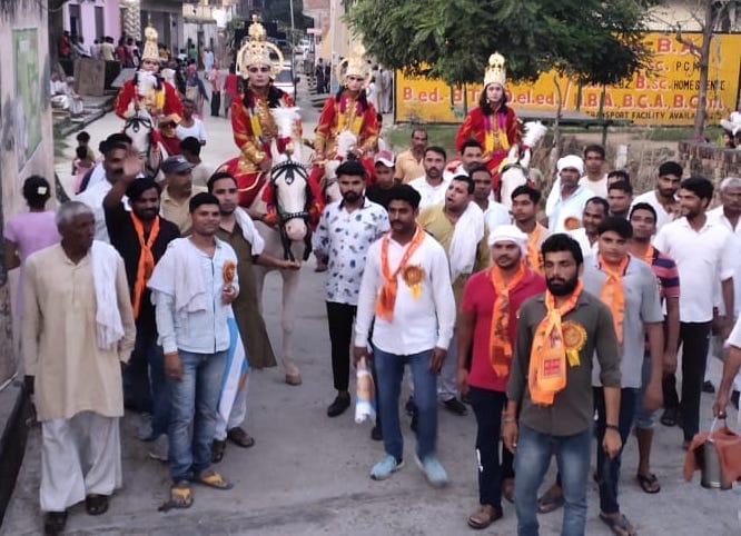बाबरी क्षेत्र के गांव कैडी में निकली राम बरात