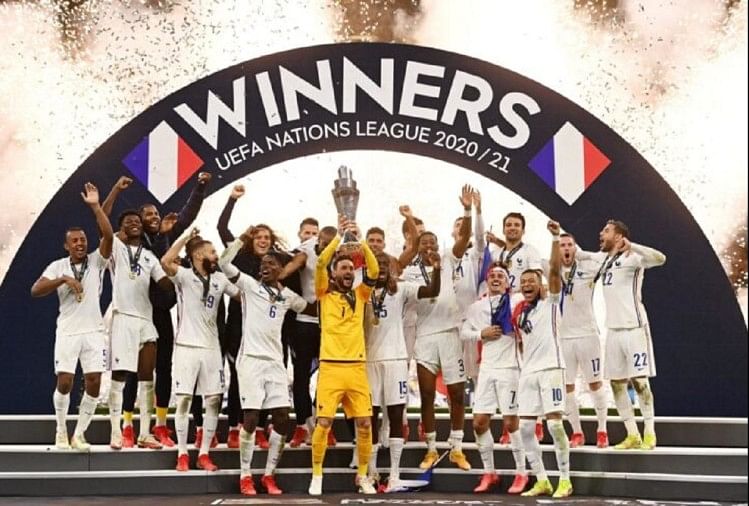 यूईएफ नेशंस लीग की विजेता फ्रांस की टीम