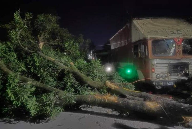 कंटेनर और डंपर में भीषण टक्कर