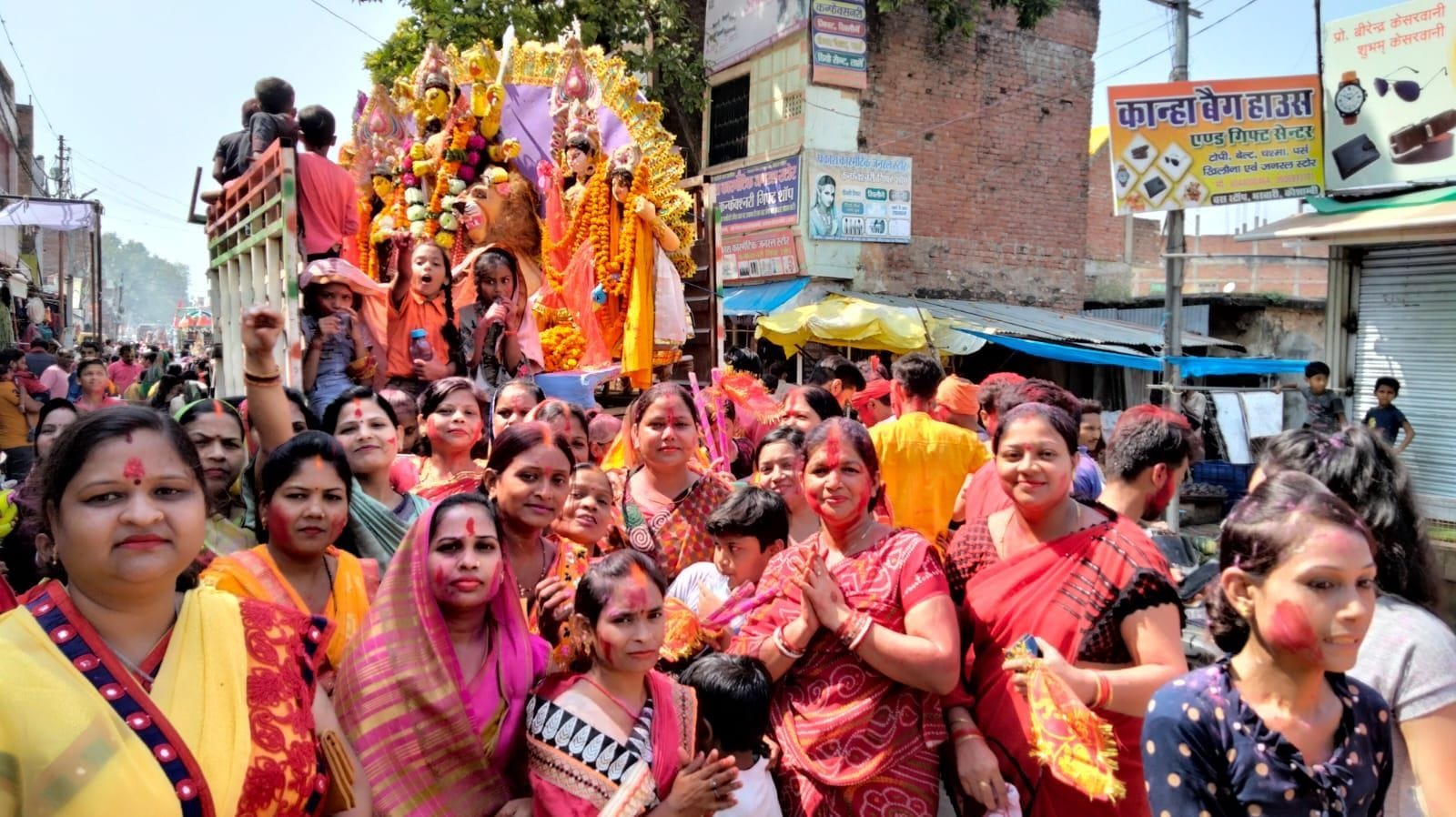 Idols of Maa Durga were immersed with good wishes