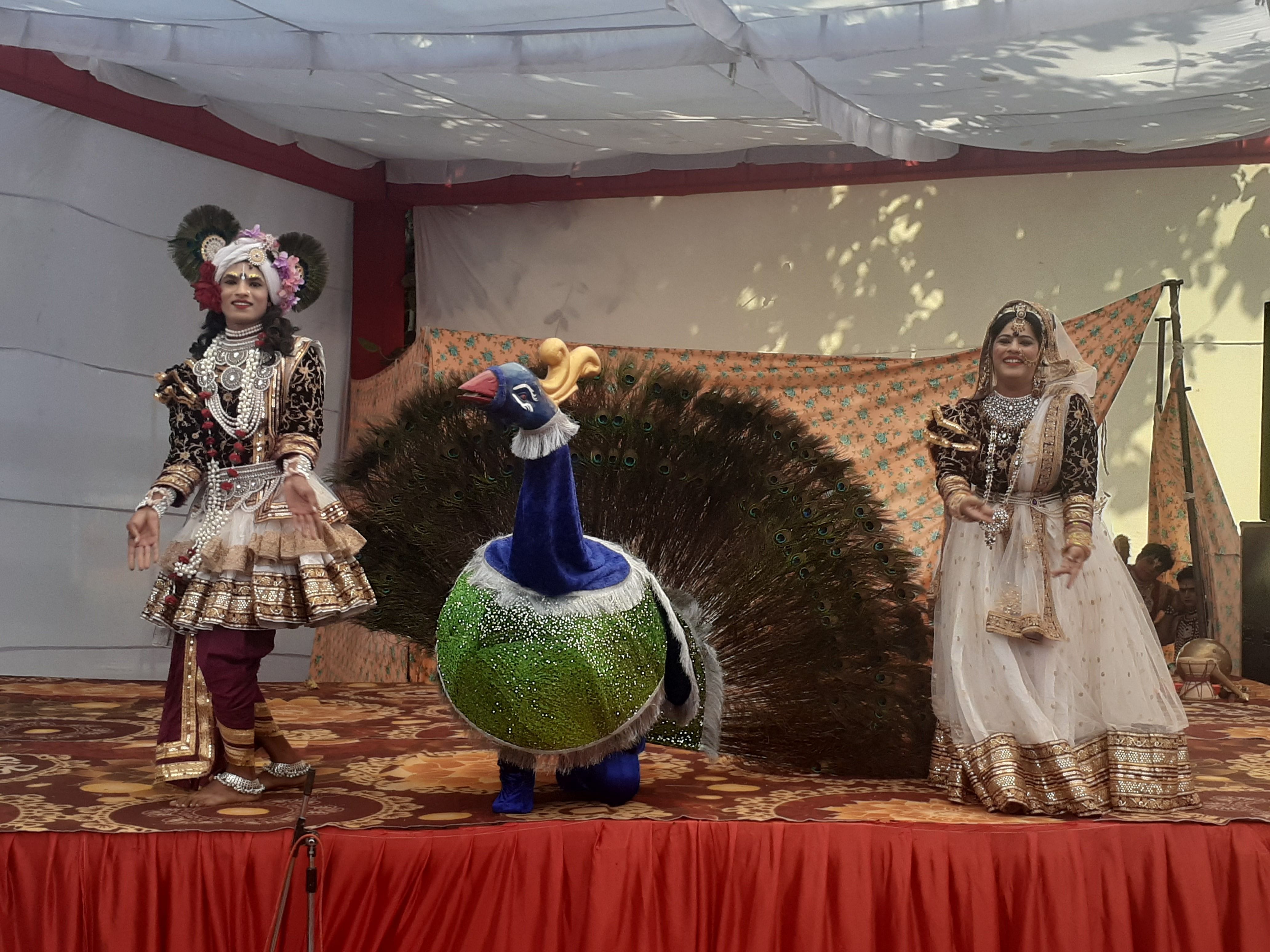 अग्रोहा धाम में मेले में सांस्कृतिक कार्यक्रम प्रस्तुत करते कलाकार अग्रोहा धाम में मेले में सांस्कृतिक कार्यक्रम प्रस्तुत करते कलाकार