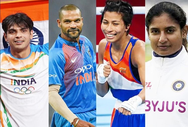 खेल पुरस्कारों के लिए इन खिलाड़ियों को नामित किया गया है। नीरज चोपड़ा, शिखर धवन, लवलिना बोरगोहेन, मिताली राज।