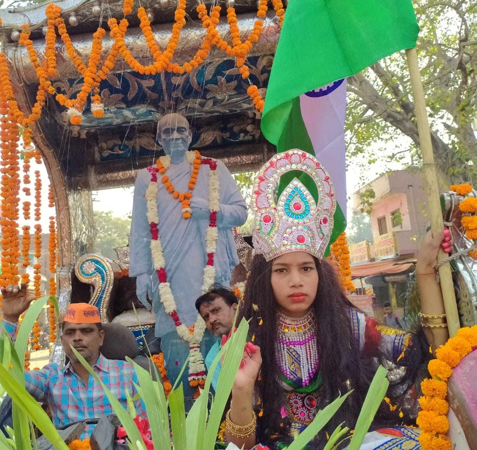 शहर में निकली सरदार बल्लभ भाई पटेल की जयंती पर निकली रैली में शामिल झांकी। संवाद