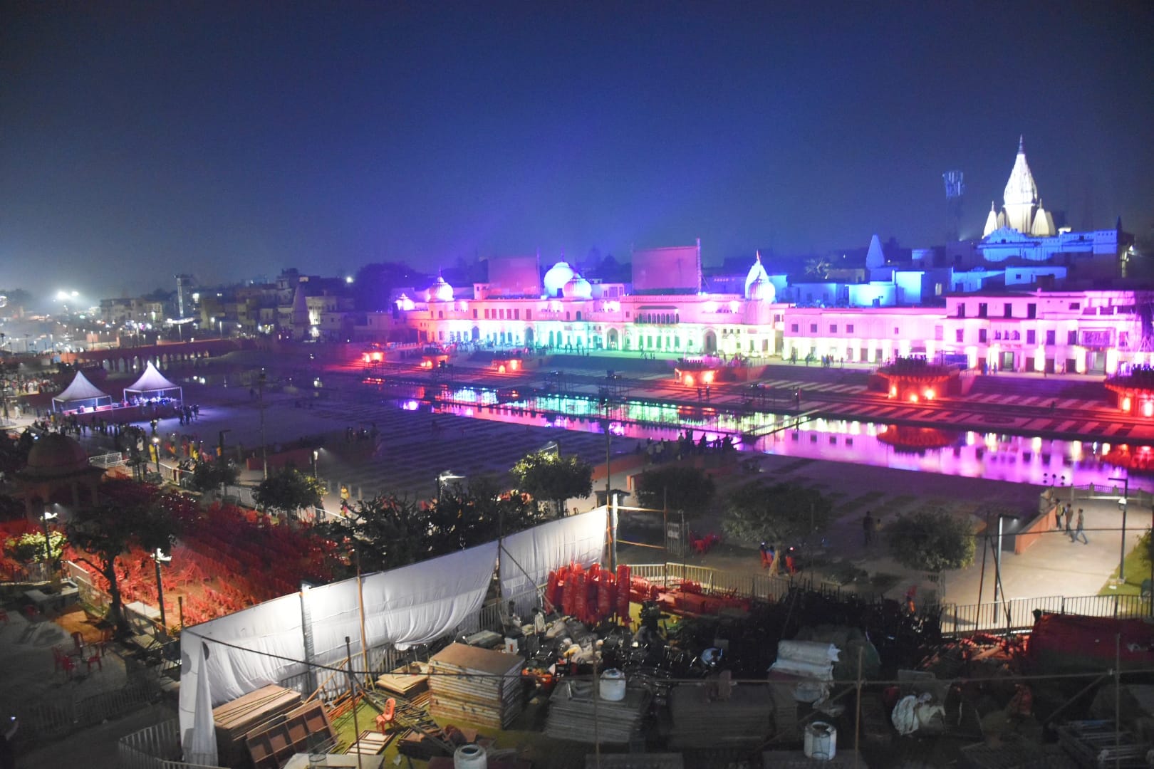 अयोध्या राम की पैड़ी का विहंगम दृश्य
